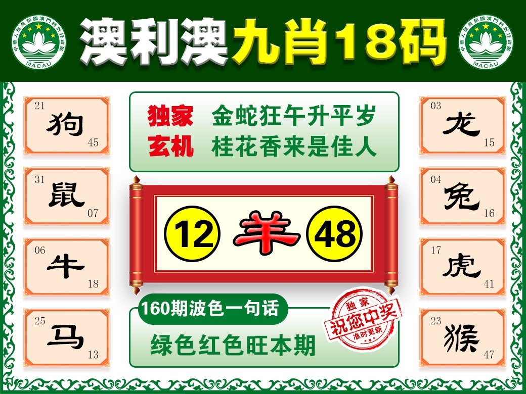 160期澳利澳九肖[图]
